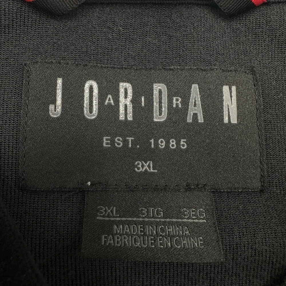 Nike Air Jordan Track Jacket Mens XXXL 3XL Black Jumpman Velour ZipUp AH2357-010